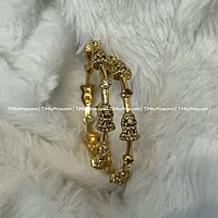 Premium Kids Traditional Bangles With Nagas And Stones Sizes 1.12, 2.0, 2.2 (TJH 342)