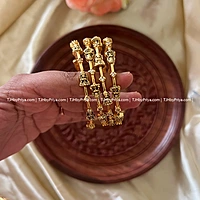Premium Traditional Bangles With Nagas And Stones Sizes 2.4, 2.6, 2.8 (TJH 345)