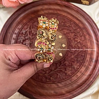 Traditional Bangle Peacock Design With Kemp Stones 2.4 2.6 2.8 (SKU- 231)