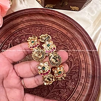 Traditional Bangle Peacock Design With Kemp Stones 2.4 2.6 2.8 (SKU- 231)