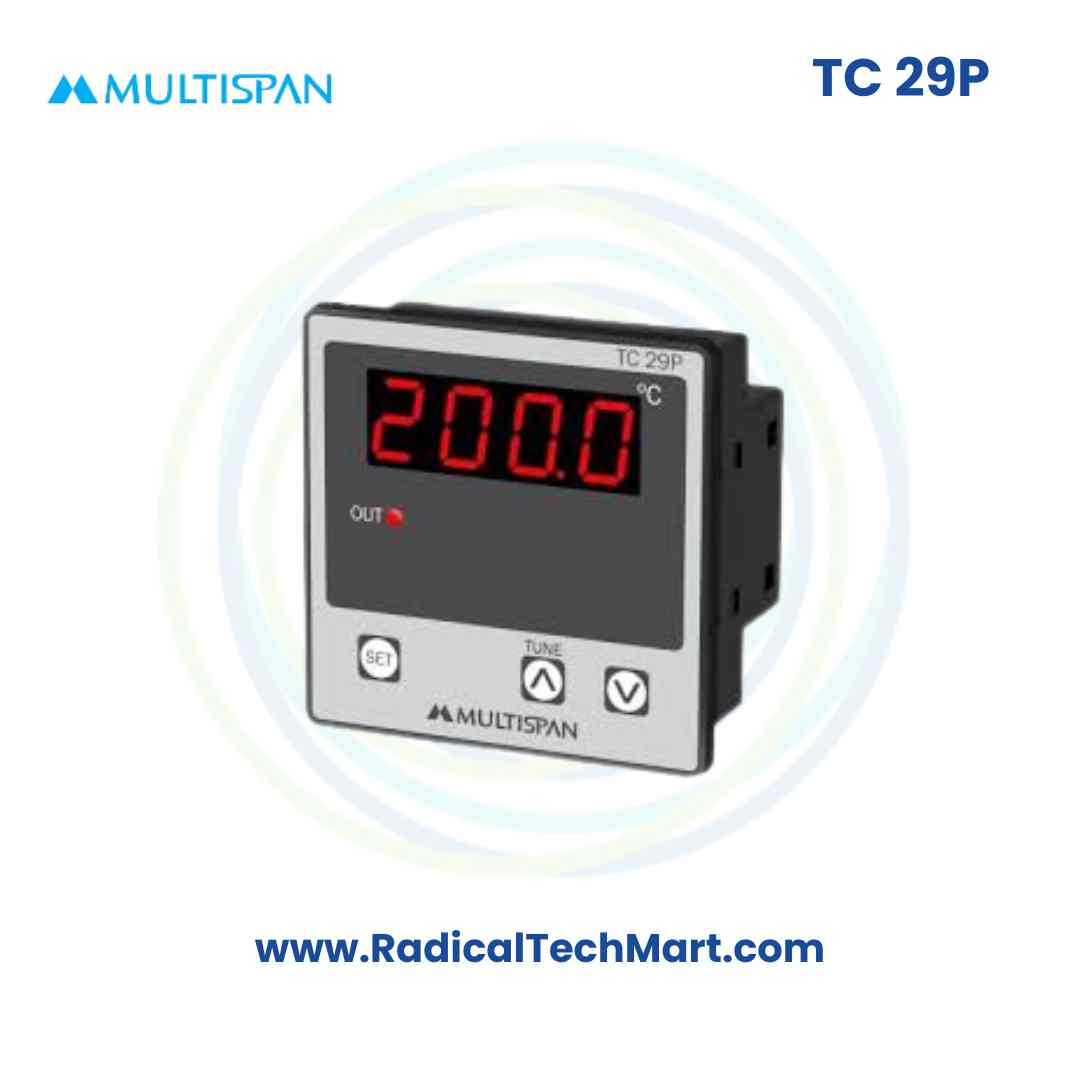 Multispan TC-29P & TC-49P Single Display PID Temperature Controller | Relay + SSR Output
