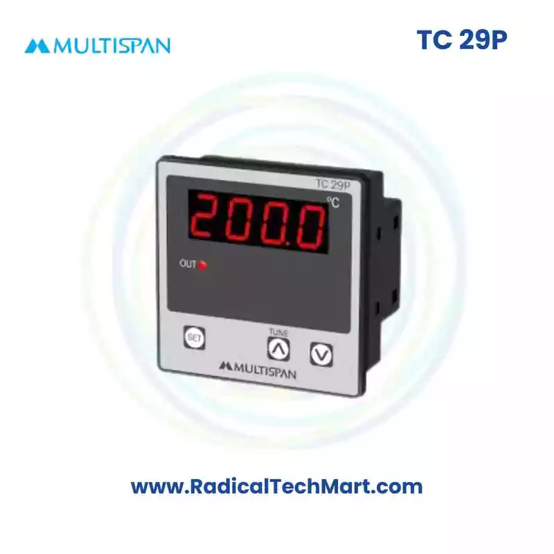 Multispan TC-29P & TC-49P Single Display PID Temperature Controller | Relay + SSR Output