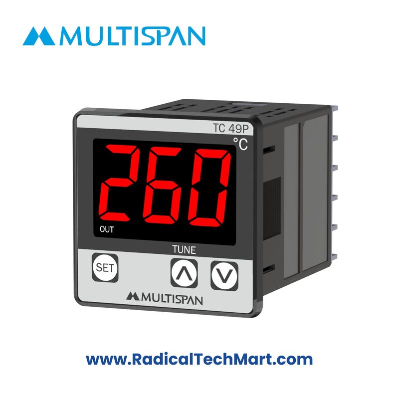 Multispan TC-49P Temperature Controller – Compact PID & On-Off Display