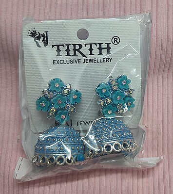 Sky blue Jhumka