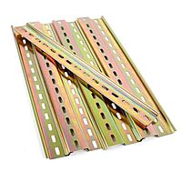 2-Piece DIN Mounting Rails β 35mm Slotted Iron Rails for Terminal Blocks, Relays & Contactors | Industrial Electrical Panel Accessories | 50 Centimeter | Pack Of 2