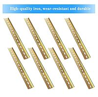 2-Piece DIN Mounting Rails β 35mm Slotted Iron Rails for Terminal Blocks, Relays & Contactors | Industrial Electrical Panel Accessories | 50 Centimeter | Pack Of 2