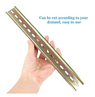 2-Piece DIN Mounting Rails β 35mm Slotted Iron Rails for Terminal Blocks, Relays & Contactors | Industrial Electrical Panel Accessories | 50 Centimeter | Pack Of 2