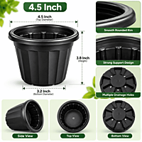 4.5 Inch Plastic Nursery Pot /ecsha