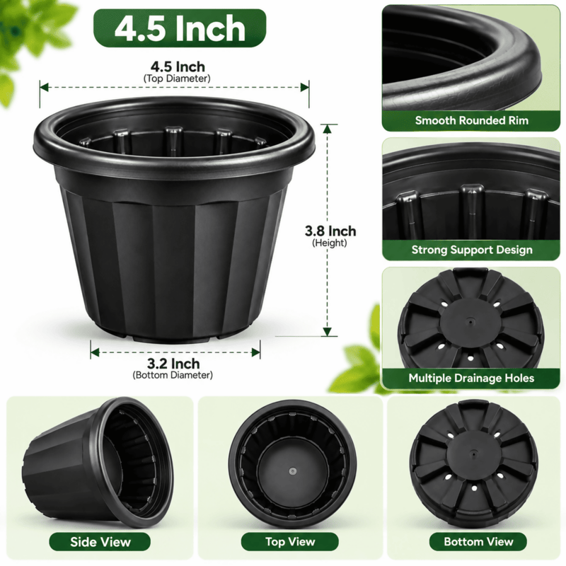 4.5 Inch Plastic Nursery Pot /ecsha
