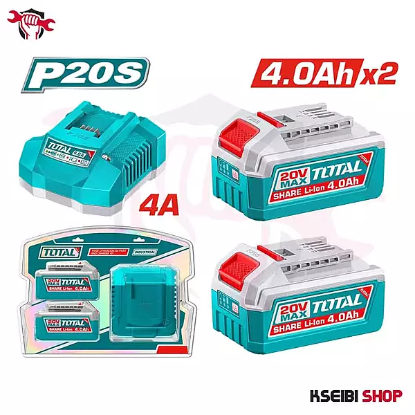 TOTAL Lithium-Ion Battery Kit TFBCPK2013