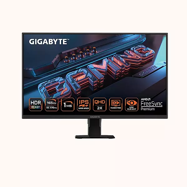 GIGABYTE 27" QHD SS IPS Gaming Monitor, 165Hz, FreeSync Premium,GS27Q