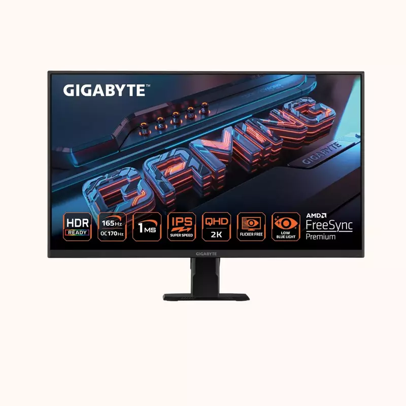 GIGABYTE 27" QHD SS IPS Gaming Monitor, 165Hz, FreeSync Premium,GS27Q