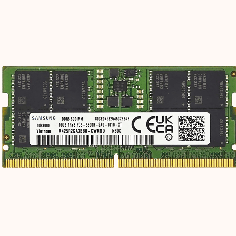 SAMSUNG DDR5 5600MHz PC5 SODIMM 1Rx8 CL40 16GB RAM (M425R2GA3BB0)