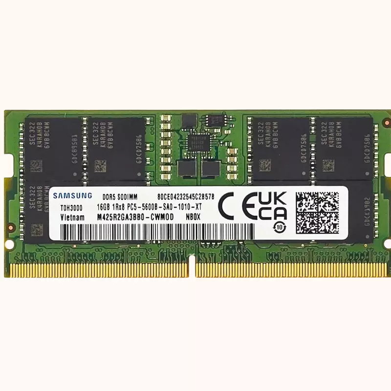 SAMSUNG DDR5 5600MHz PC5 SODIMM 1Rx8 CL40 16GB RAM (M425R2GA3BB0)