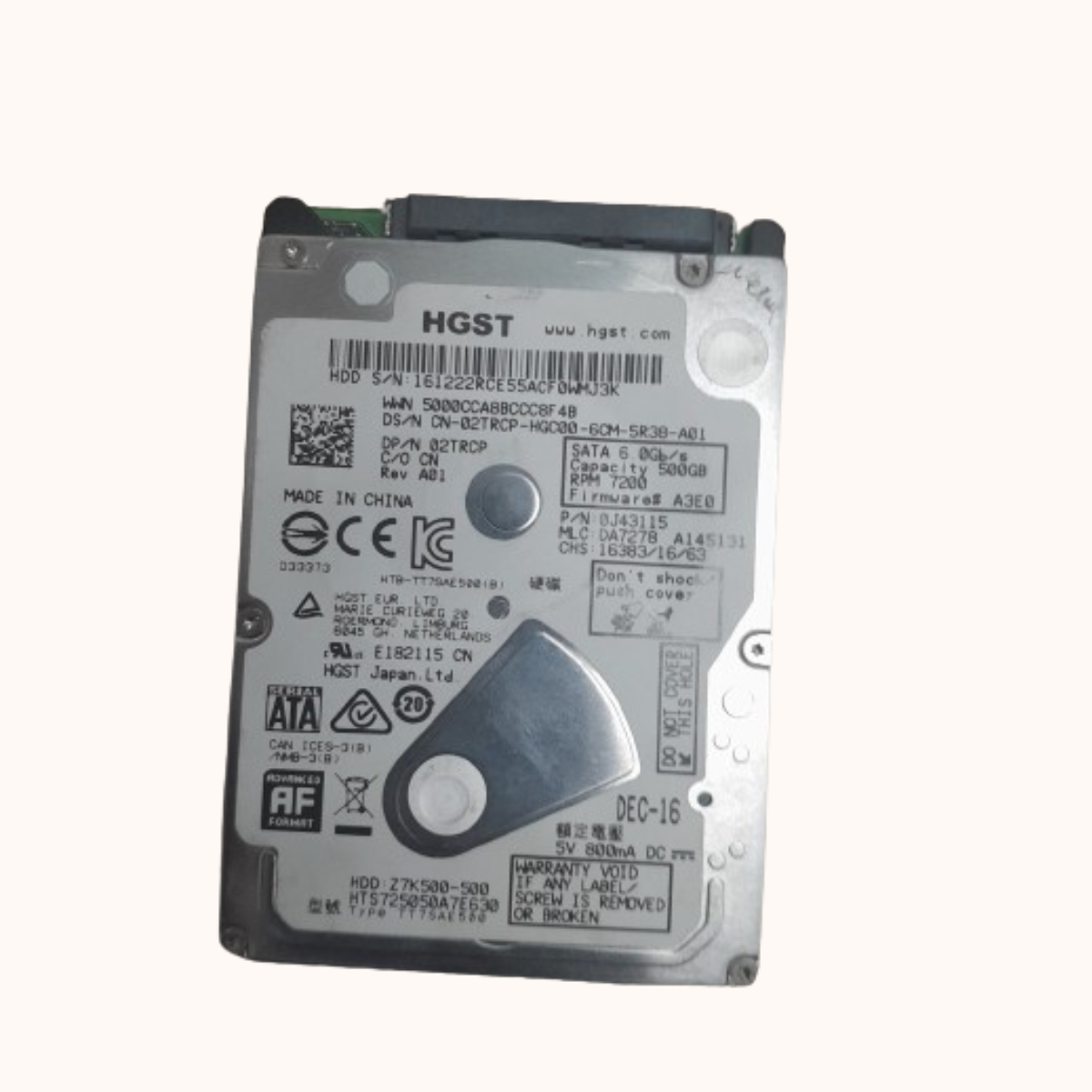 Open Box Hitachi SATA Laptop Hardisk 500GB (0J43115)