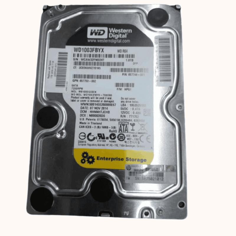 Refurbished WD Enterprise Storage 1TB (WD1003FBYX))
