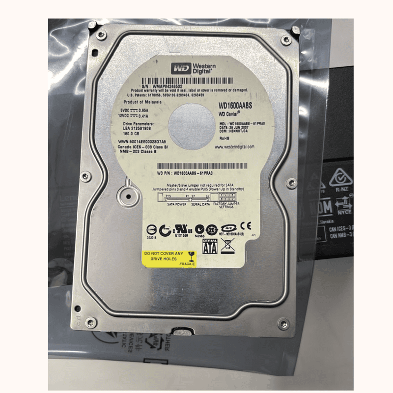 Refurbished WD HDD DESKTOP 160GB (WD1600AABS)