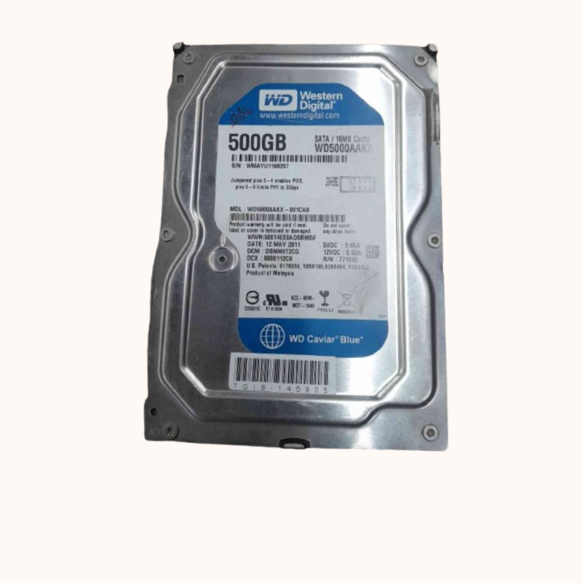 Refurbished WD HDD Desktop 500GB (WD3200AAKS)