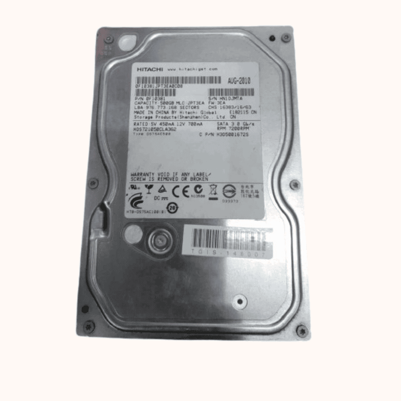 Refurbished Hitachi Hardisk Desktop 500GB (HDS721025CLA382)