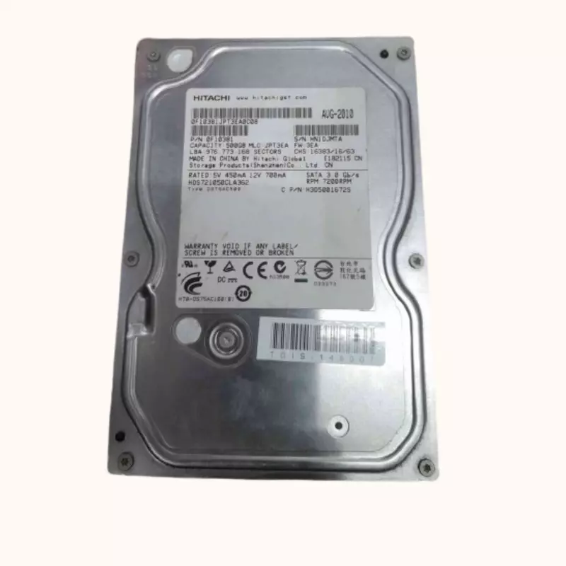 Refurbished Hitachi Hardisk Desktop 500GB (HDS721025CLA382)