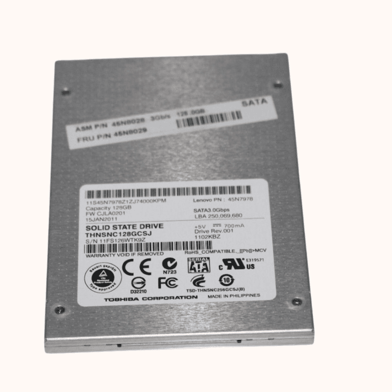 Refurbished TOSHIBA 2.5" SATA SSD 128GB (THNSNC128GBSJ)