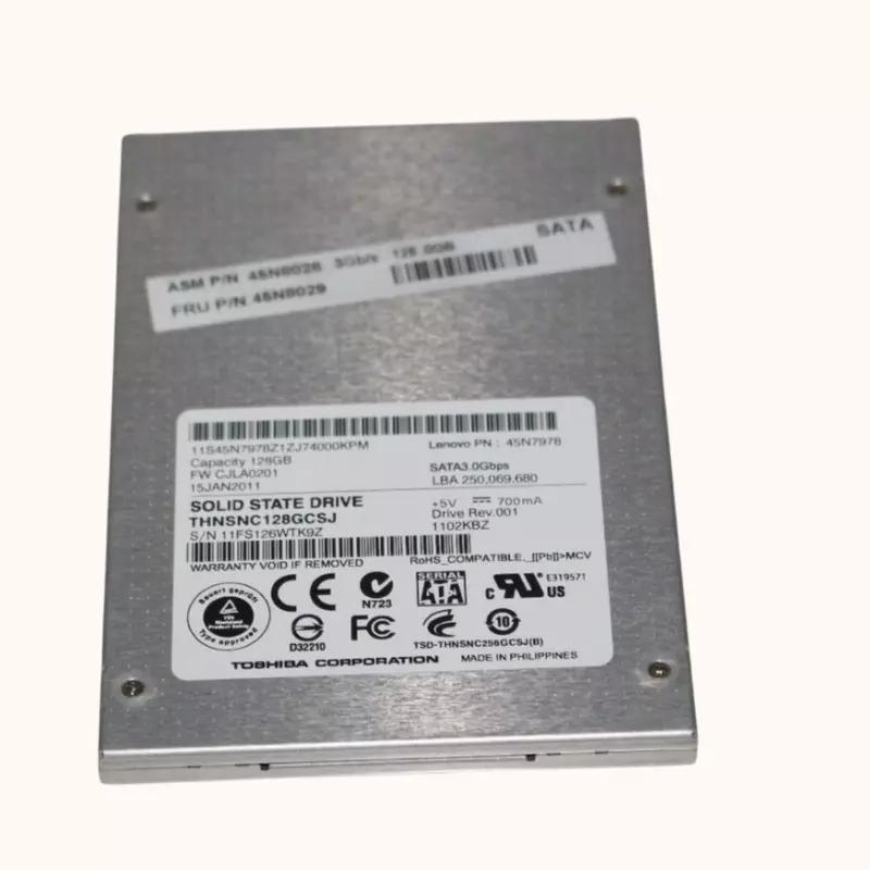Refurbished TOSHIBA 2.5" SATA SSD 128GB (THNSNC128GBSJ)