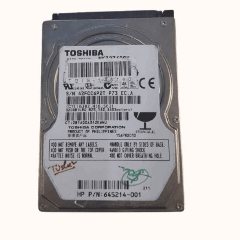 Refurbished TOSHIBA 2.5 Internal Hard Drive 320GB (MK3276GSX)