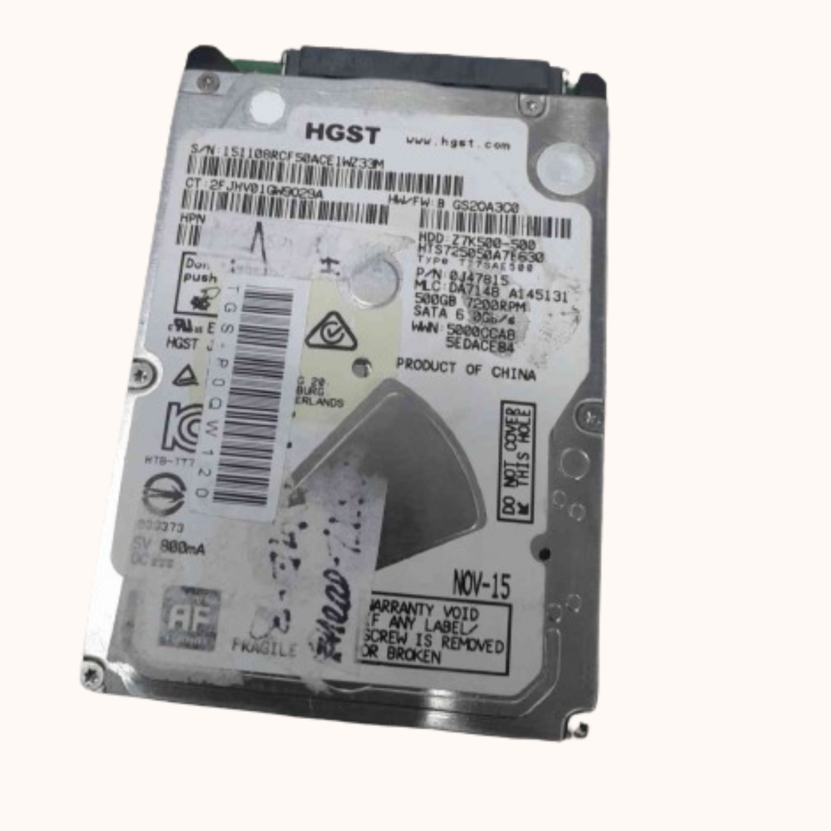 Refurbished Hitachi SATA Hardisk 500GB  (HTS725050A7E630)