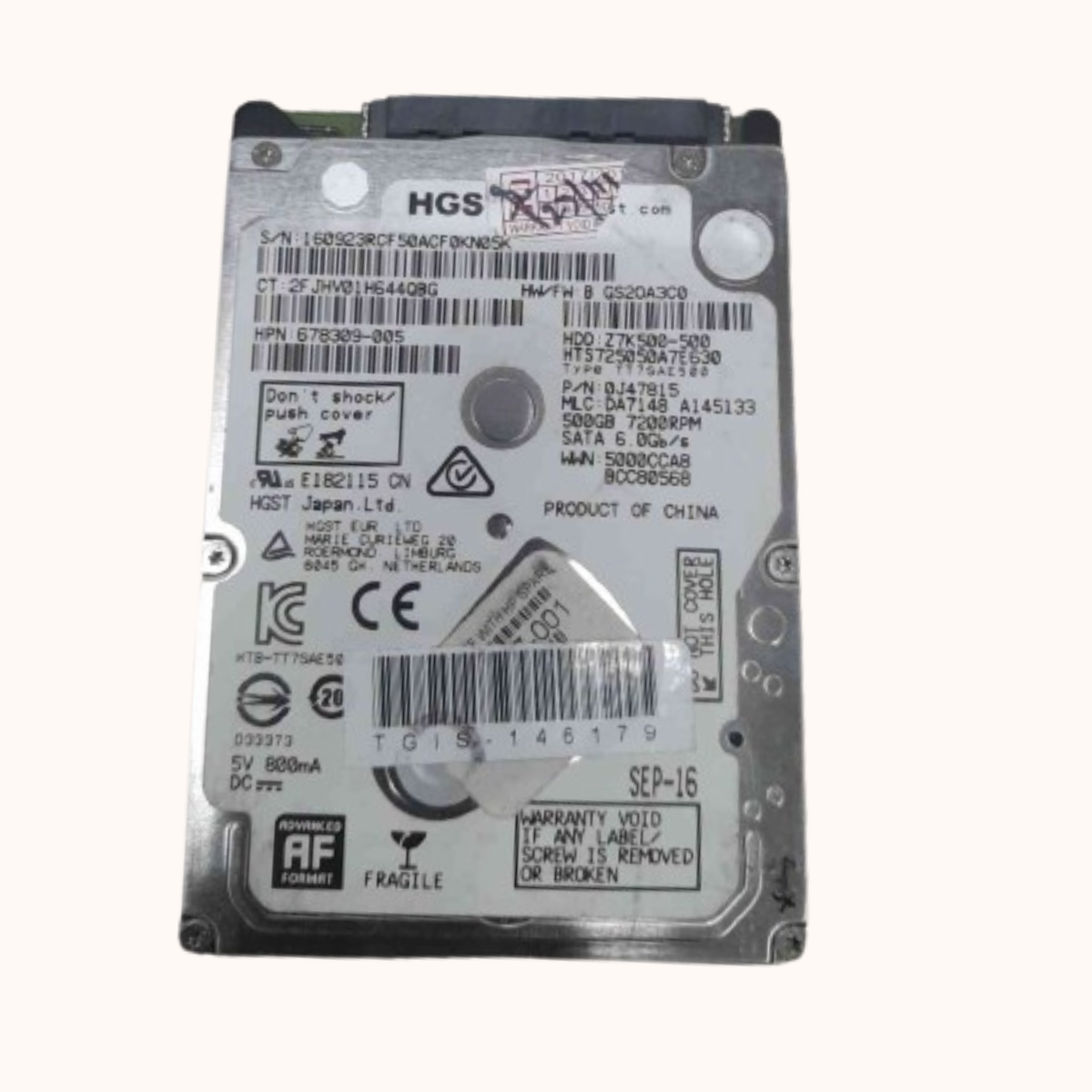 Refurbished HGST SATA Laptop Harddisk 1TBGB (HTS725050A7E630)