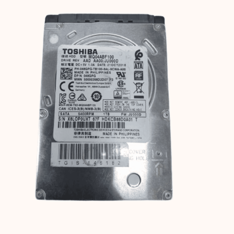 Refurbished TOSHIBA SATA Hard Disk 1TB (MQ04ABF100)