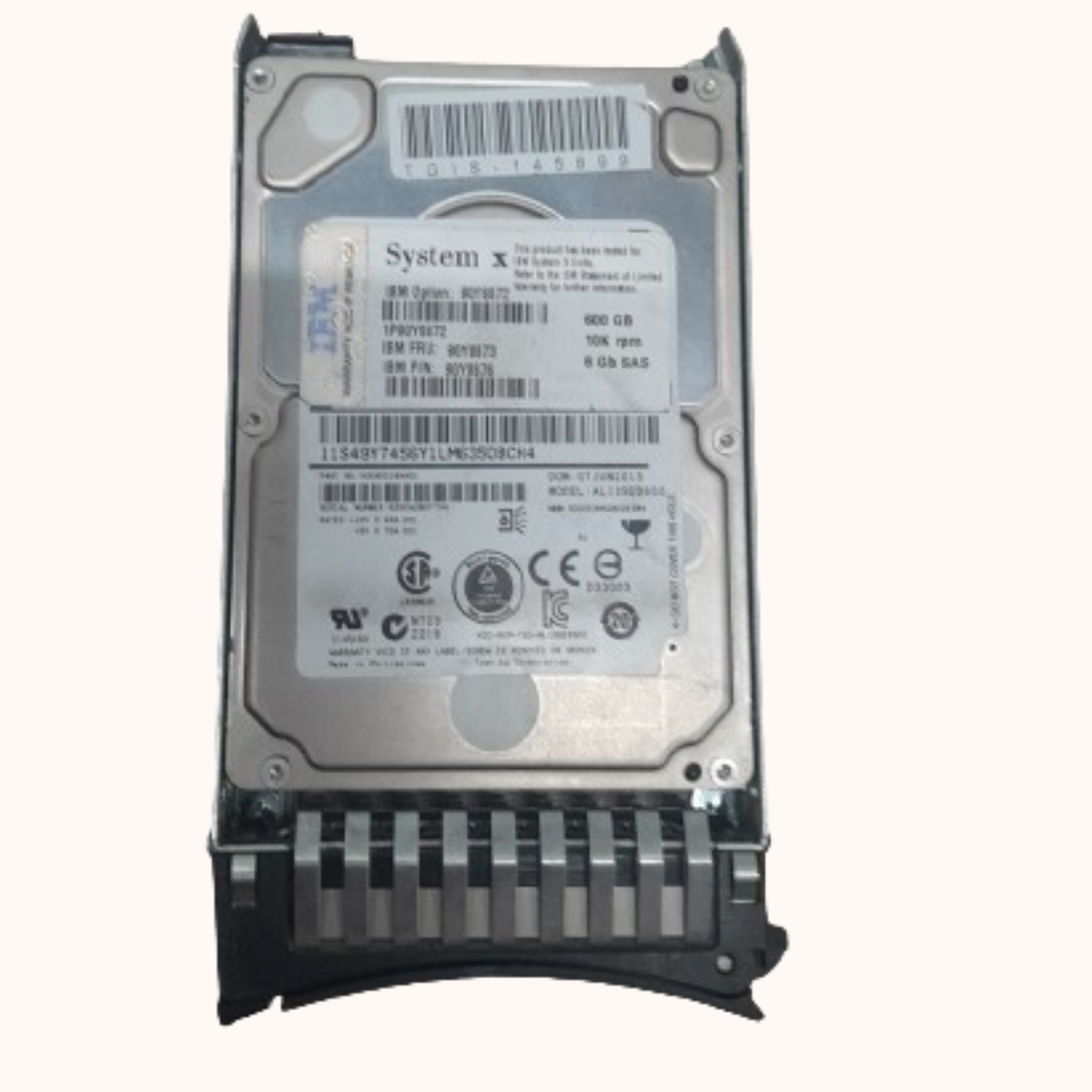 Refurbished IBM 600GB 10K 6G 2.5in SAS Hard Drive (90Y8873)