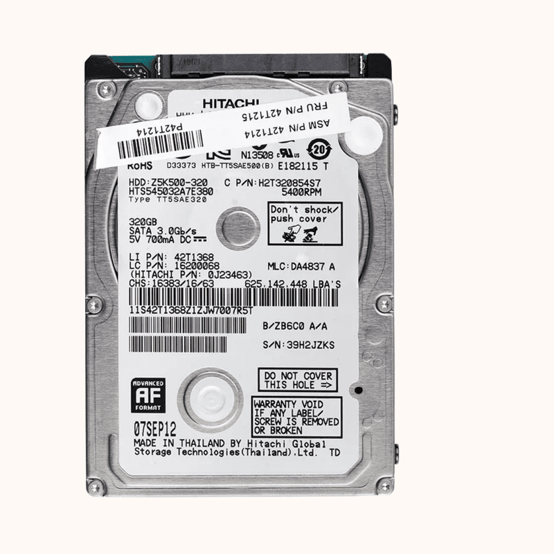 Refurbished HITACHI Hard Disk SATA Laptop 320GB (42T1368)