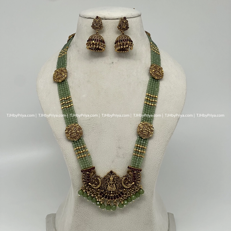 Beads Haram With Lakshmi Pendant 2