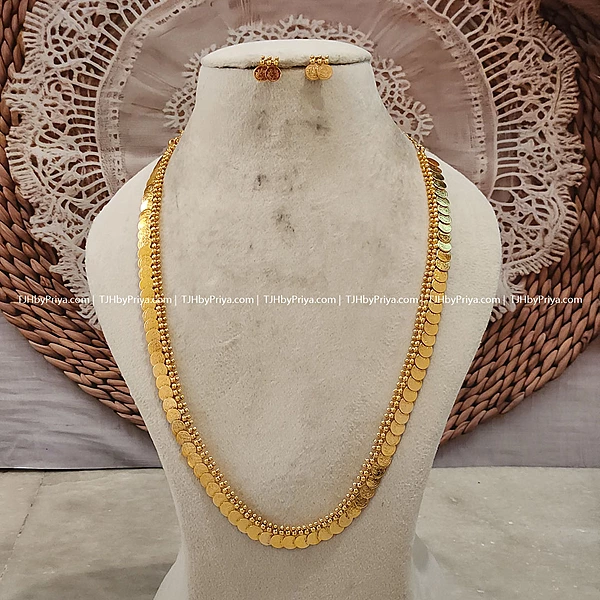 Traditional Kaasu Haram Design With Gold Polish Finish (SKU- 266)