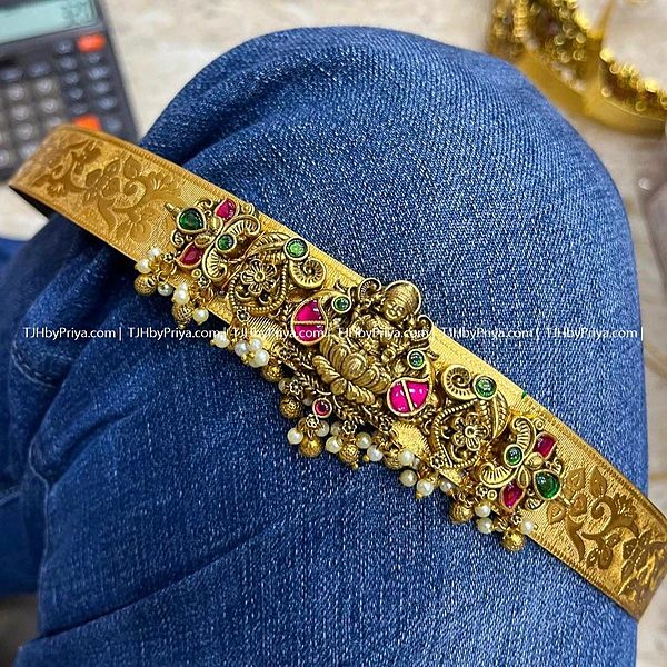 Premium Quality Jadau Kundan Stones Hipbelt Adult Size Adjustable (TJH 494)