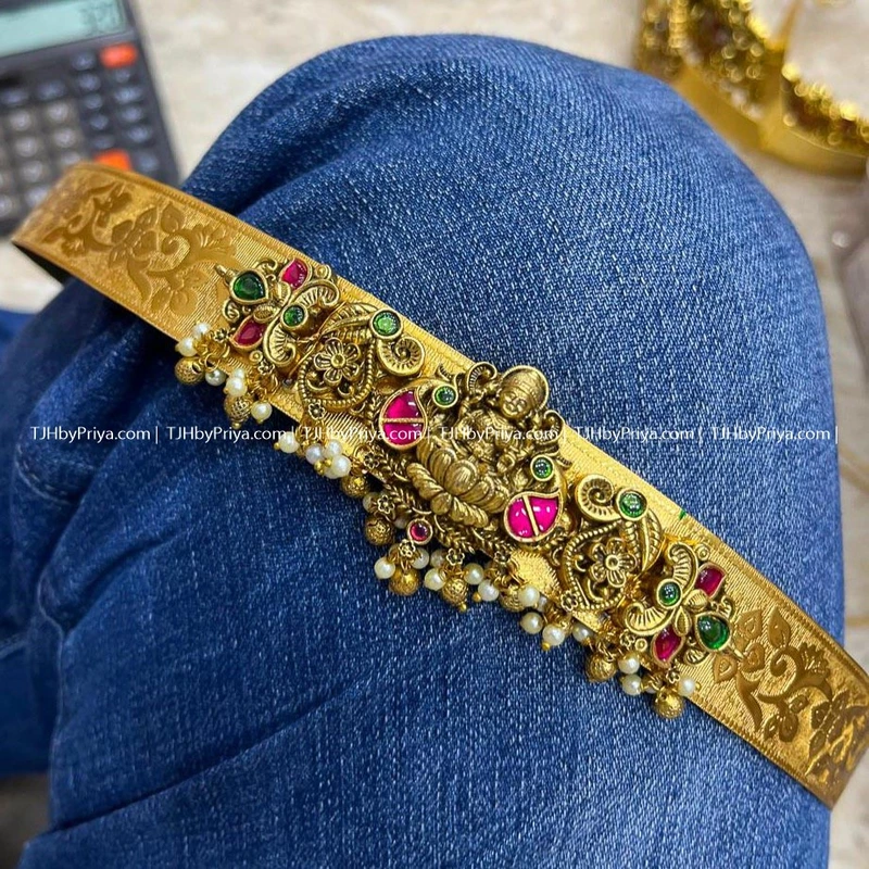 Premium Quality Jadau Kundan Stones Hipbelt Adult Size Adjustable (TJH 494)