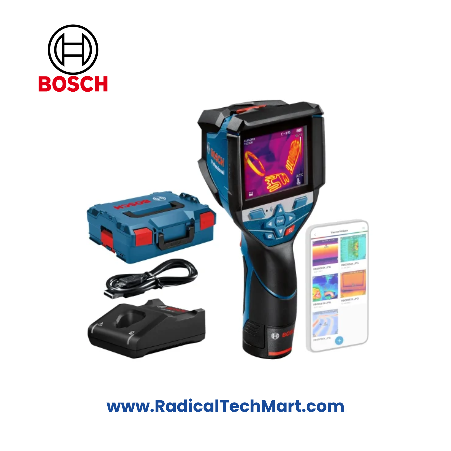 Bosch GTC 400 C Professional Thermal Imager with IR and Visual Overlay Display