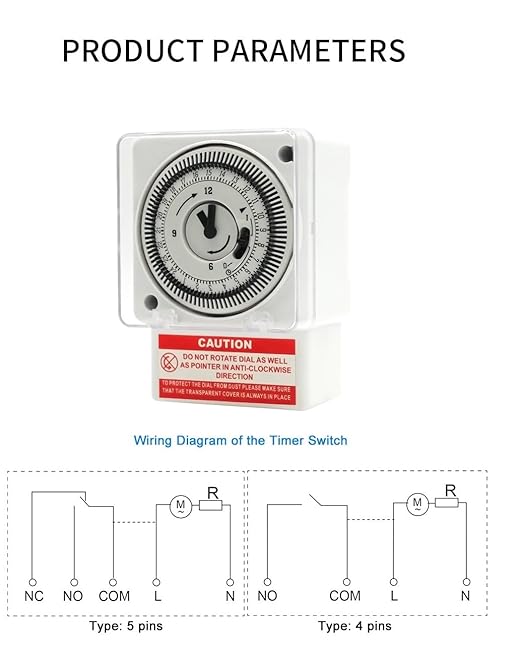 FM/1 QT Quartz Analog Daily Timer Switch, 240V Programmable Dial