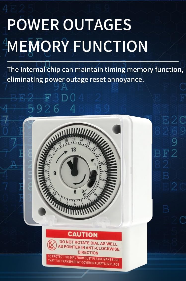 FM/1 QT Quartz Analog Daily Timer Switch, 240V Programmable Dial