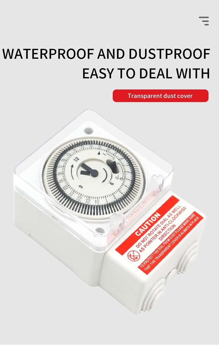 FM/1 QT Quartz Analog Daily Timer Switch, 240V Programmable Dial