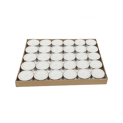 White Unscented Tea Light Candles – Pack of 50 (2g Each)