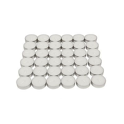 White Unscented Tea Light Candles – Pack of 50 (2g Each)