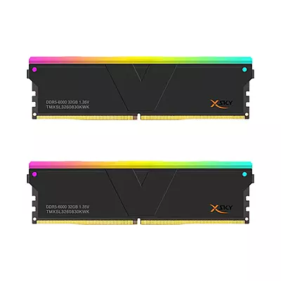 XSKY V-COLOR DDR5 Gaming Memory Manta INTEL XMP 64GB Kit (32GBx2) RGB CL30/1.35V-6000Mhz, TMXSL3260830KWK