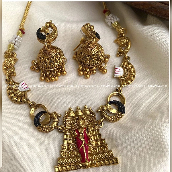 Meenakshi Budget Necklace With Jumkas