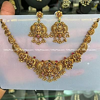 Budget Friendly Gold Alike Necklace With Gold Beads A (TJH 499)