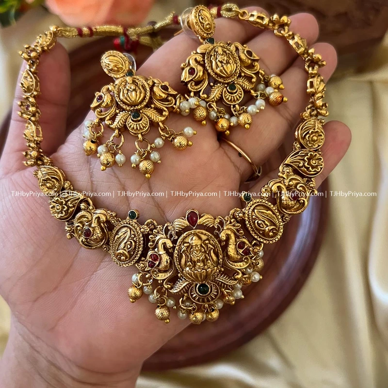 Gold Alike Simple Light Weight With Pearl And Gold Hangings (SKU- 296)