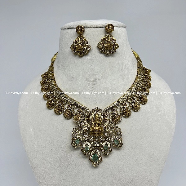 Premium Lakshmi Necklace With Stones