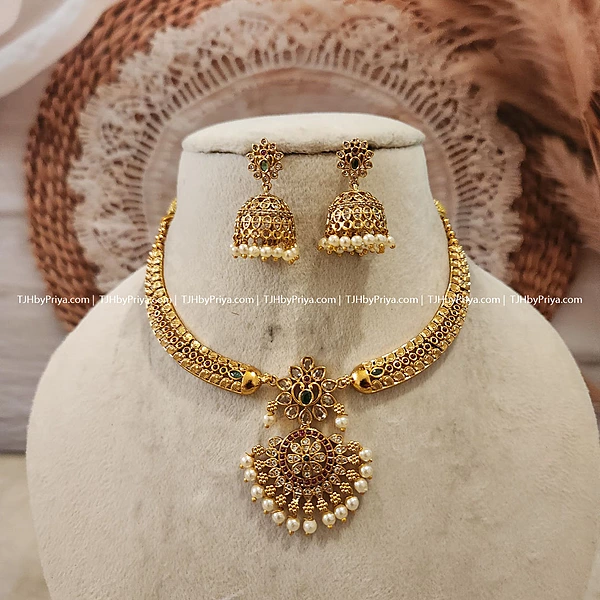 Simple Necklace With Jumkas (SKU- 326)