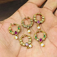 Nose Rings Flower Stone-Multi Colour