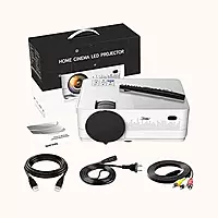 TONZO Android FHD Projector 1080p, Native 4K Support, 4500 LED Lumens, 300" , Wi-Fi & Bluetooth, X PRO_ANDROID 9.0, White